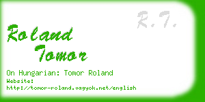 roland tomor business card